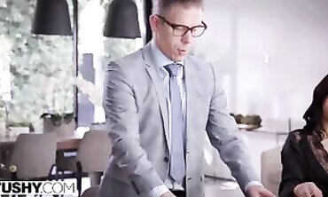 Tushy's Sex Ed - Busty Brunette Fucked Hard in Her Ass by Handsome Professor