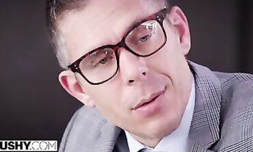 Tushy's Sex Ed - Busty Brunette Fucked Hard in Her Ass by Handsome Professor