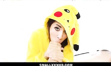 Slender Young Pokemon Pikachu barely legal Yr Elder Caught Pounded By Massive Cock