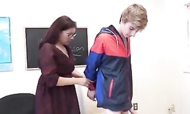 Queen milf strokes school fellows excellent stiffy