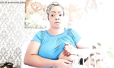Nigerian COUGAR flashes how to jacks and milk her humungous