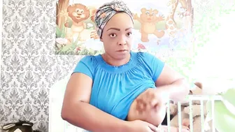 Nigerian COUGAR flashes how to jacks and milk her humungous