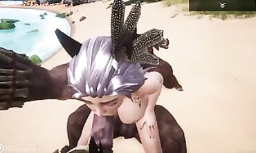 3D Animated Adventure - Two-Minotaur's Journey Through Monster Land