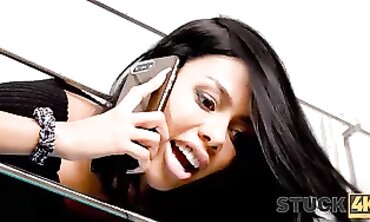 Dark-Haired BFF Gives Steamy Blowjob in Hot Car - Stuck4k