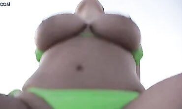 Angela Milky's Big Boobs Sizzle in Sunshine with POV Sex on The Sand