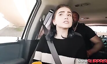 Beginner Dark Haired Gisele Shag by Monstrous African Lord