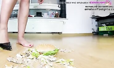 High Heels Ballerina Dances in Knee High Socks with Fruity Feet