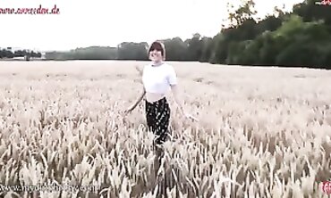 Outdoor Freaks #1: German Amateur Blonde Babe Riding Her Man's Dick