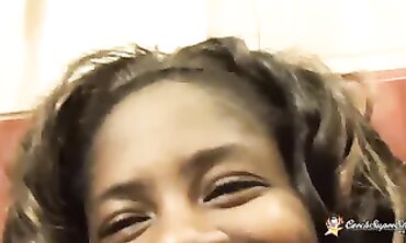 Exotic Beauty - African Girlfriend Shows Off Her Busty Body