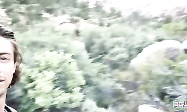 Outdoor Cosplay Anal Sex with Butt Plug and Cumshot