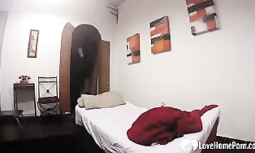 Stepsister Masturbates With A Dildo On Brother's Couch