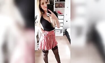 Polish Beauty in Pantyhose and High Heels