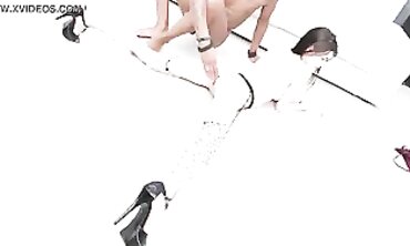 Skinny Russian Ariana Glisten Gets Wrecked by a BBC Gangbang