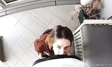 She Gets A Massive Facial Cumshot On The Balcony