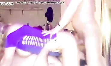 Blonde MILF Ex-Wife Threesome While Husband Licks Her Pussy