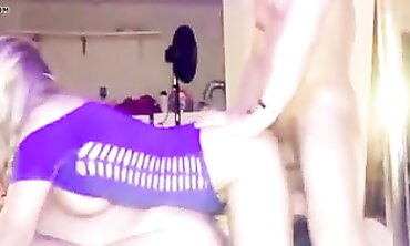Blonde MILF Ex-Wife Threesome While Husband Licks Her Pussy