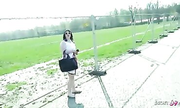 German BBW Senior Gets Picked Up and Fucked on a Berlin Street