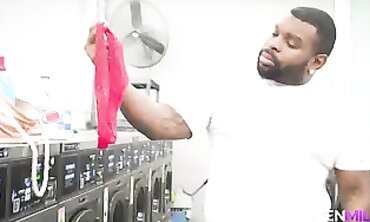 Katie Morgan Gets Pounded by Rico Strong at the Laundromat