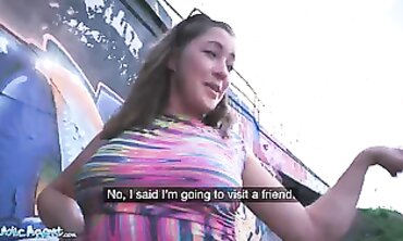 Elisa Tiger Gets Drilled Doggy Style Outside