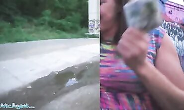 Elisa Tiger Gets Drilled Doggy Style Outside