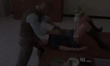 Police Manager's Rough Morning Fuck with a Slut