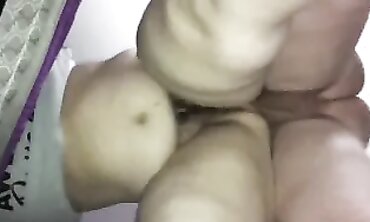 BBW Milf Juggling on Belly Gets Creampie