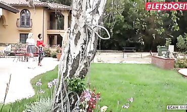 ScamAngels: Summer Day & Honey Gold Outdoor Threesome