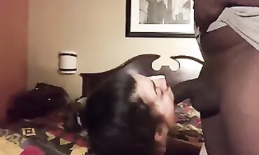 Love Gives a Deepthroat Blowjob to a BBC
