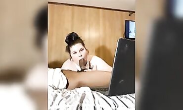 BBW Slut Takes a Deep Throat BBC