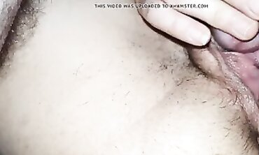 Hairy MILF Wife Rubs Her Wet Cunt To A Powerful Orgasm