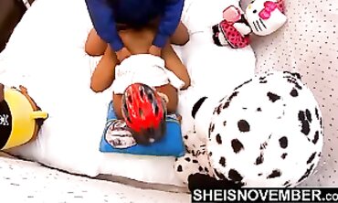 Ebony Blonde Repays Broken Keyboard Favor With Hardcore Sex