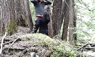 Ebony MILF Gets Interracial Woods Fuck Near Mt Rainier