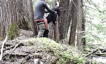 Ebony MILF Gets Interracial Woods Fuck Near Mt Rainier