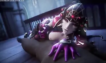 Widowmaker SFM Compilation 1: Overwatch Big Tits Blowjob & Anal