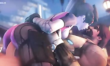 Widowmaker SFM Compilation 1: Overwatch Big Tits Blowjob & Anal