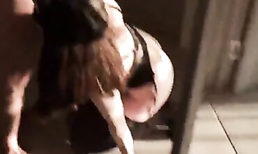 POV: Brunette Babe Gives Friend a Deep Throat and Ass Licking
