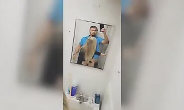Petite Blonde Gets Interracial Fuck in Mall Restroom