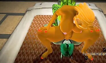 Wooly 3D Furry Threesome: Lizard, Mouse & Dragon Rough Sex