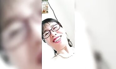 60-Year-Old Mature Asian Woman With Younger Boyfriend On Webcam