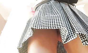 Savannah Camgirl's Wild Upskirt Masturbation