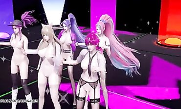 MMD Chung Ha Snapping Nude Cosplay as Ahri Akali Kai'Sa Evelynn Seraphine