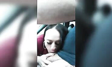 BBW MILF Caught Jerking Off Stranger in Van