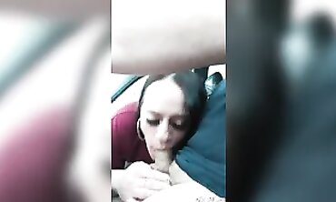 BBW MILF Caught Jerking Off Stranger in Van