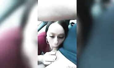 BBW MILF Caught Jerking Off Stranger in Van