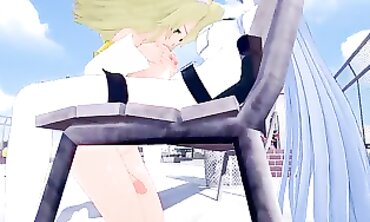 Futa Esdeath and Leone Get Pounded in Koikatsu