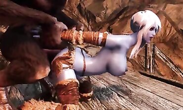 Skyrim Werewolf Pounded by a Babe