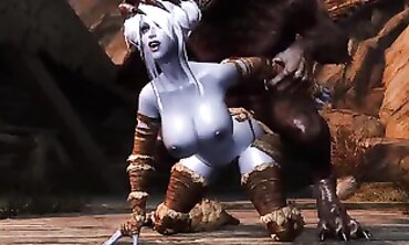 Skyrim Werewolf Pounded by a Babe