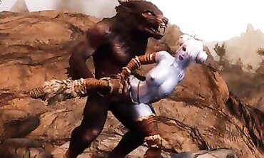Skyrim Werewolf Pounded by a Babe