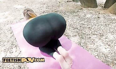 Harley Jade's POV BDSM Yoga Class with Footjob & Discipline
