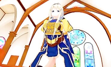 Alice From SAO Alicization Gets Her Labia Spread Wide